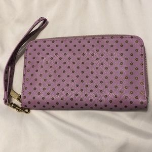 Rose and gold wristlet